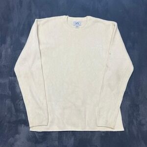 Vintage Armani Exchange Sweater Mens XL White 2000s